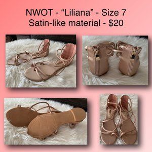 NWOT - Liliana Satin Sandals